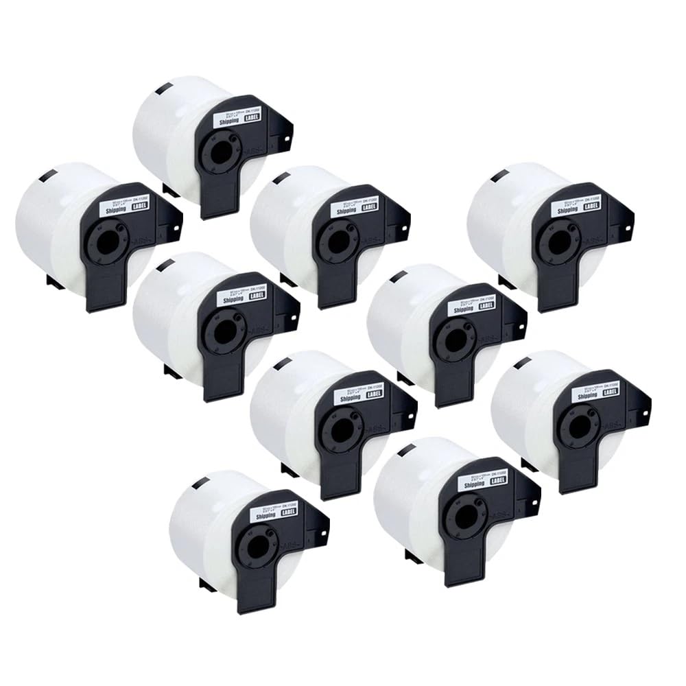 PerfectPrint Compatible Label Roll Replacement for Brother QL-810W QL-820NWB QL-580N QL-800 QL-1050 QL-1050N QL-1060N QL-500 QL-550 QL-570 QL-710W QL-720NW DK-11202 (Black on White, 10-Pack)