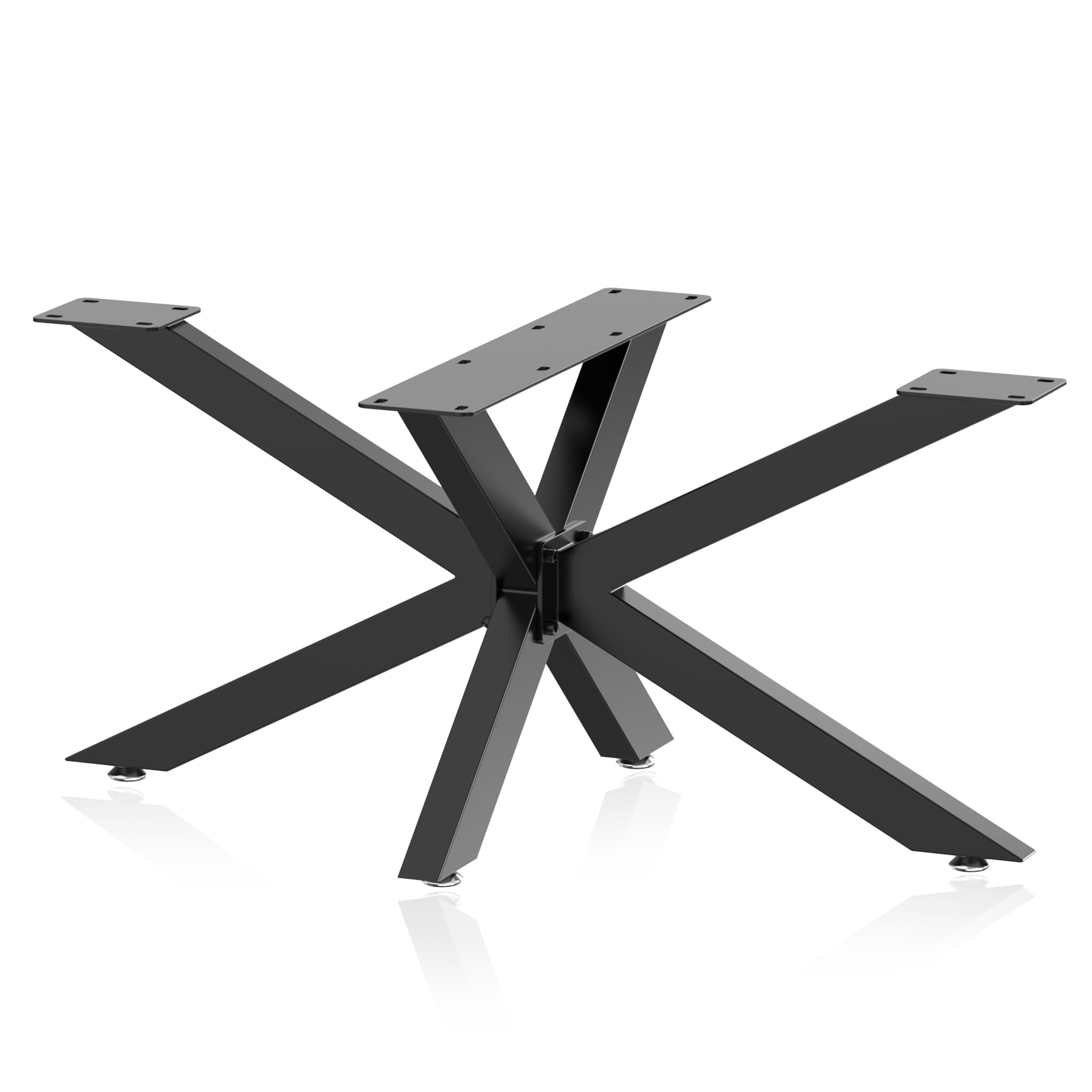 XPOtool Table Base Steel Spider Table Rack 43x58x98cm Black DIY Table Cross Frame Table Legs