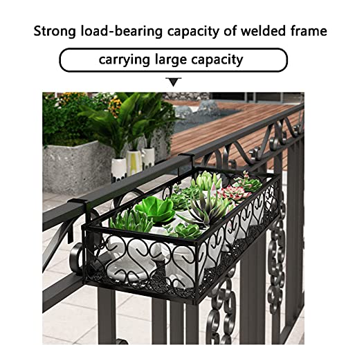 Soporte para macetas de balcones en hierro forjado resistente 6