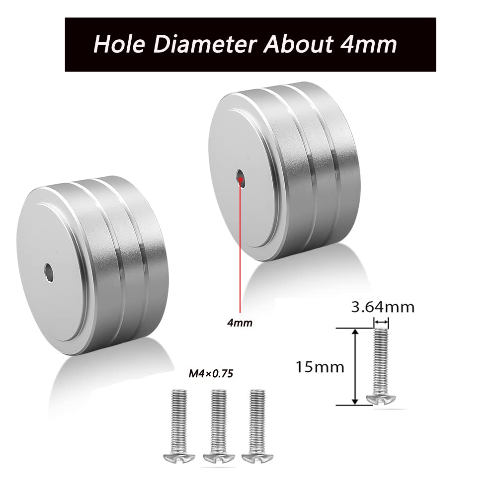 Supports Anti-Vibration Aluminium Pour Enceintes HiFi - Lot De 4 Pieds Réglables - Pour Amplis, Haut-Parleurs