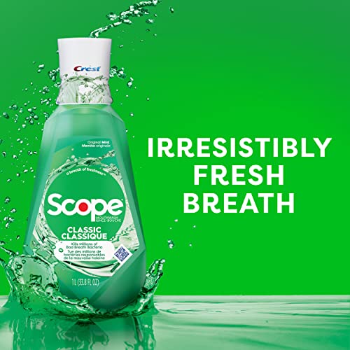 Image of Crest Scope Formula Classic Mouthwash, original, 33.8 Fl Oz