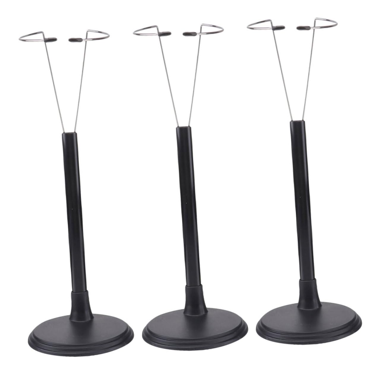 KICHOUSE 3pcs Doll Stands Display Holder Safe Light Adjustable Height for Doll Decor