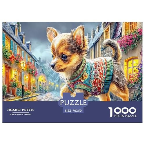 Puzzle de 1000 piezas de perro adorable, el regalo de decoración perfecto para adultos