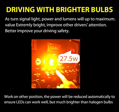 Lasfit 3156 Led Bulb With Build In Resistor 3056 3456 4156 Led Turn Signal Light Blinker Bulbs Anti Hyper Flash No Load Resistor Need Plug & Play 28W 1860Lm Bright Amber Yellow 2023 New (Pack Of 2) #TOP3