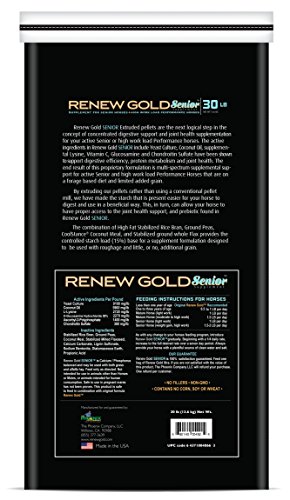 Renew Gold Supplement for Senior Horses | High-Fat Stabilized Rice Bran and CoolStance Coconut Meal | 30 Pounds - Thumbnail 4