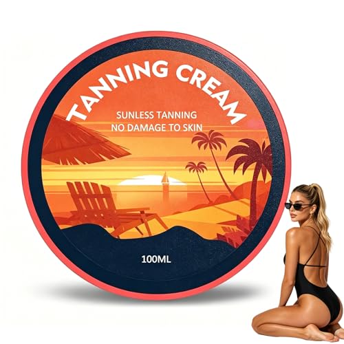 Autobronceador 100g, Crema Aceleradora de Bronceado Corporal, Bronceador Cuerpo, Crema Bronceadora, para Uso en Camas Solares y para Potenciar el al Aire Libre