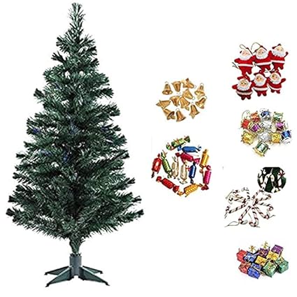 Taufa Villa 4-Ft Artificial Christmas Tree with 60 Pcs Ornaments | Perfect for Merry Christmas & X-Mass Party Decorations for Home & Office Great
