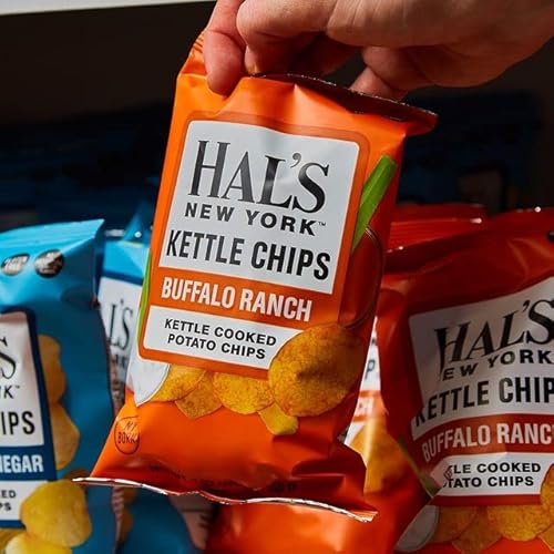 Hal's New York Kettle Cooked Gluten Free Buffalo Ranch Flavored Potato Chip Crisps, 2 Oz (Pack Of 24) #TOP4