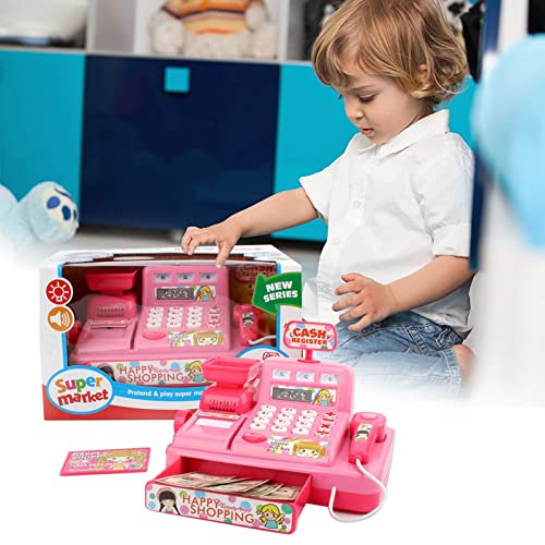 Baitang Elektronische Kasse Spielzeug Supermarkt Registrierkasse Mit Taschenrechner, Licht Und Sound Kasse Spielzeug Mit… – Bild 6