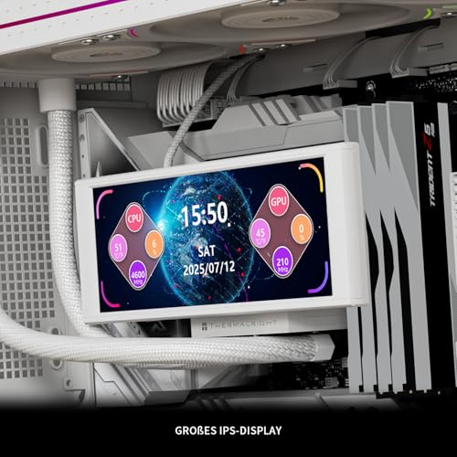 TR Trofeo Vision LCD biały 6,86-calowy magnetyczny wyświetlacz IPS LCD, rozdzielczość 2400 x 1080, umożliwia dostosowywanie motywów "zrób to sam"