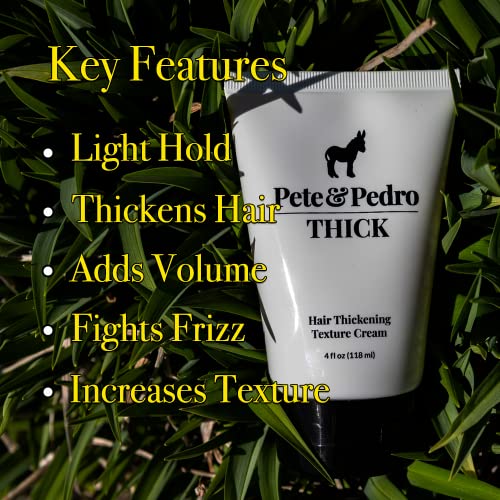 Pete & Pedro Thick - Light-Holding, Thickening & Texture Styling Hair Cream | For Fine, Thin, & Thinning Hair, Men & Women | Adds Thickness, Body, Volume, And Fullness | As Seen On Shark Tank, 4 Oz. #TOP1