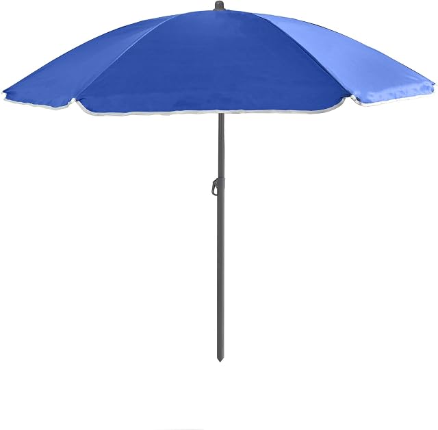 Out There! 2.4m Garden Parasol Umbrella Sun Shade with Adjustable Height Tilt Function and UPF40+ Protection