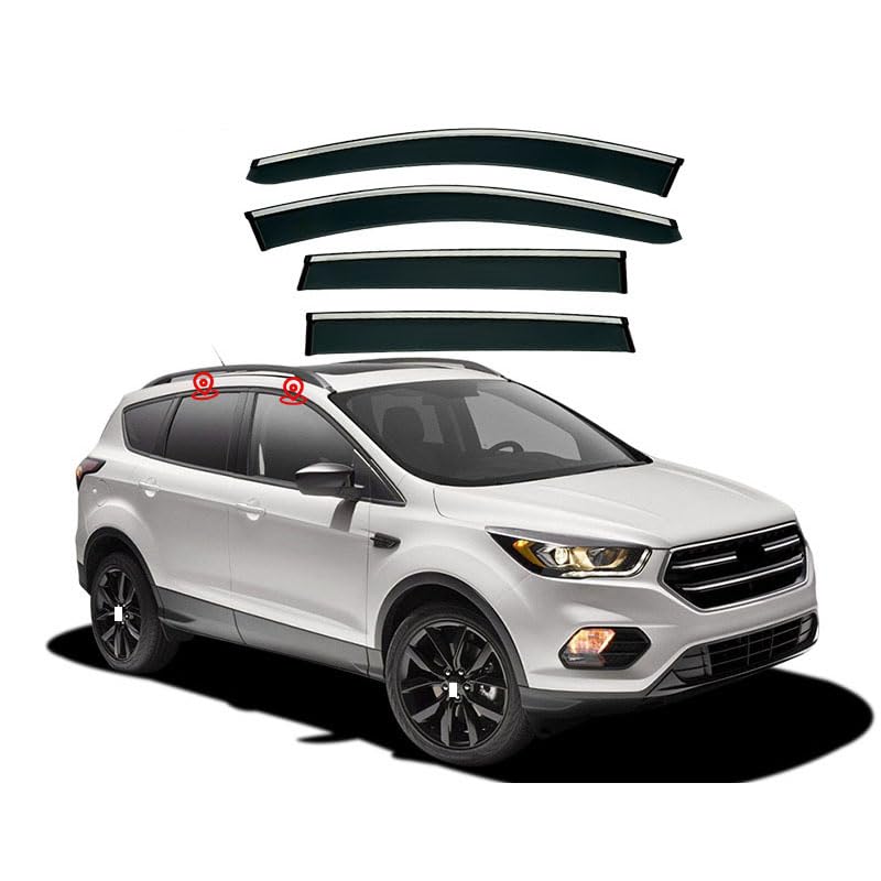 Deflectores de aire para Ford Escape C520 2013-2019, set de 4 piezas contra lluvia y sol 1
