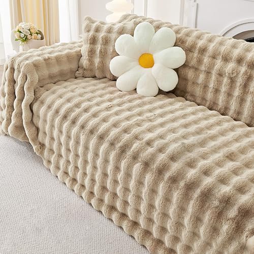 Cozy Plush Sofa Cover for L-Shaped Couch 1-5 Seater Winter W
