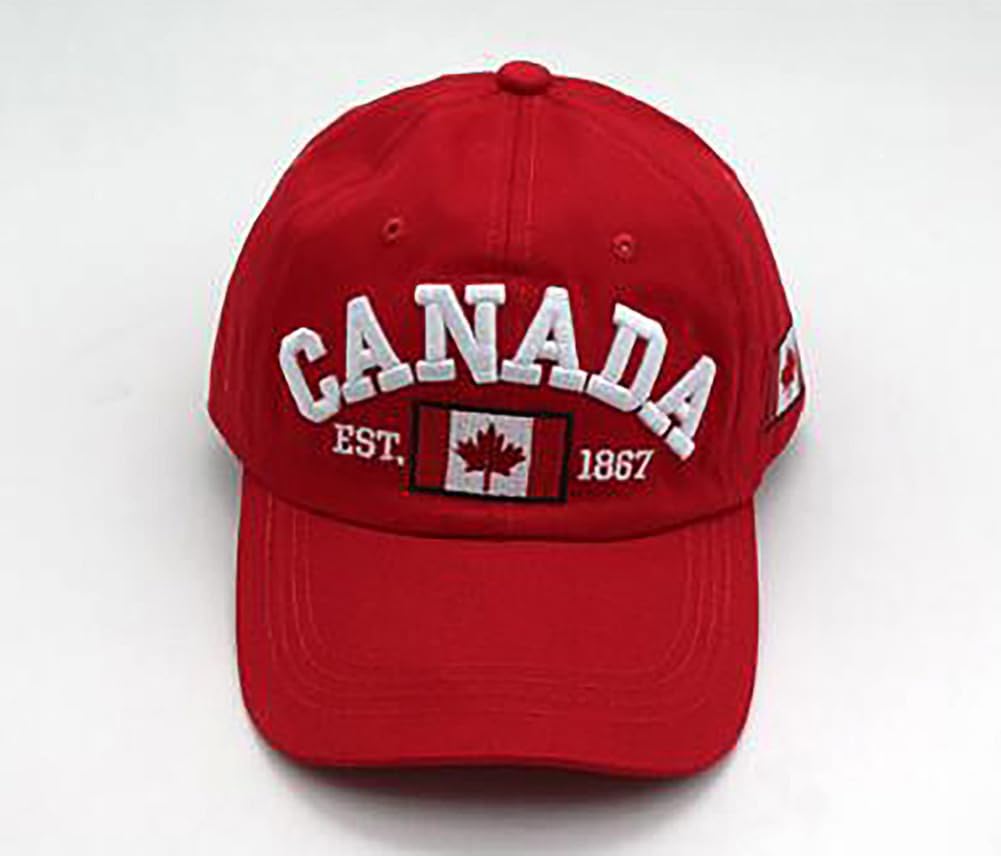 Malaxlx 2 Pcs Canada Baseball Cap for Men Women, Canada Day Maple Leaf Flag Dad Hat Golf Cap Sport Outdoor Fitted Plain Cap - Image 6