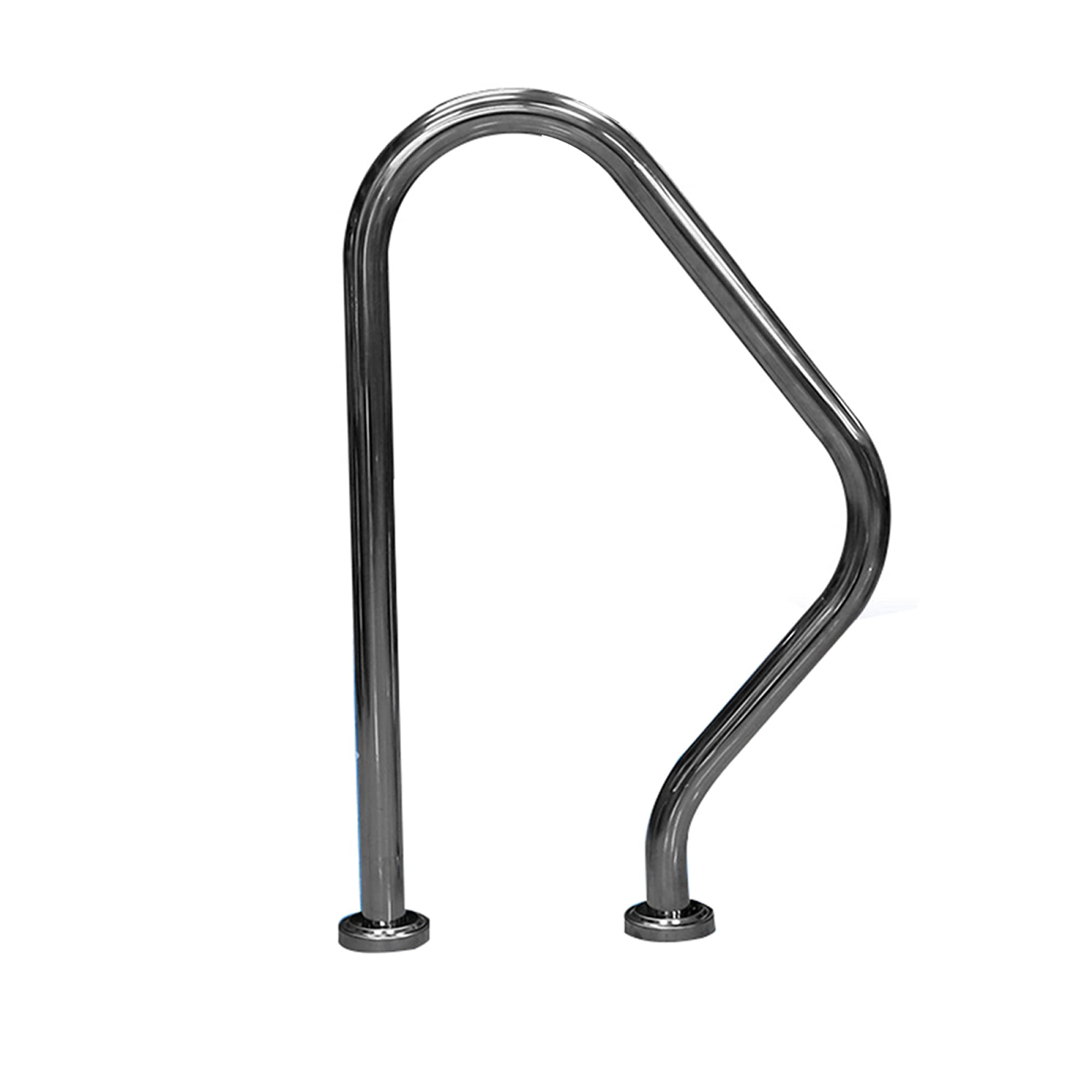 Garde-corps métallique de piscine anti-glissade en acier inoxydable 304 argent