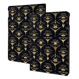Recortes precisos y accesibilidad: diseñada para mayor comodidad, esta funda Gold Eyes Print compatible con i Pad Pro cuenta con aberturas precisas, lo que permite un fácil acceso a todos los botones, puertos y cámaras sin quitar la funda