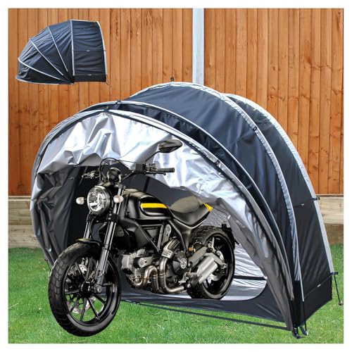 YSMSMZJK - YSMSMZJK Abri Velo Exterieur Jardin Suspendu 2 en 1 Abris De Jardin Pas Cher avec Portes Doubles pour 2 à 5 Vélos Abri Jardin Petit Abri De Jardin,Black