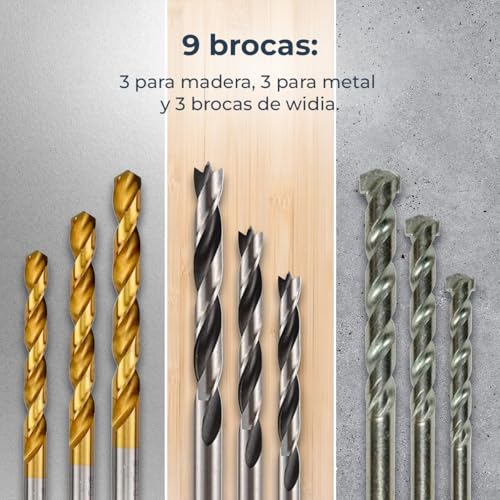 Miniatura 8 de Cecotec Taladro Eléctrico Percutor Powerdrill 850 Easyadjust. 850w, 46000 Impactos Por Minuto, 4800 Rpm, Cable Extralargo 3m, Mandril Portabrocas Sin Llave 13mm Diámetro, Totalmente Equipado