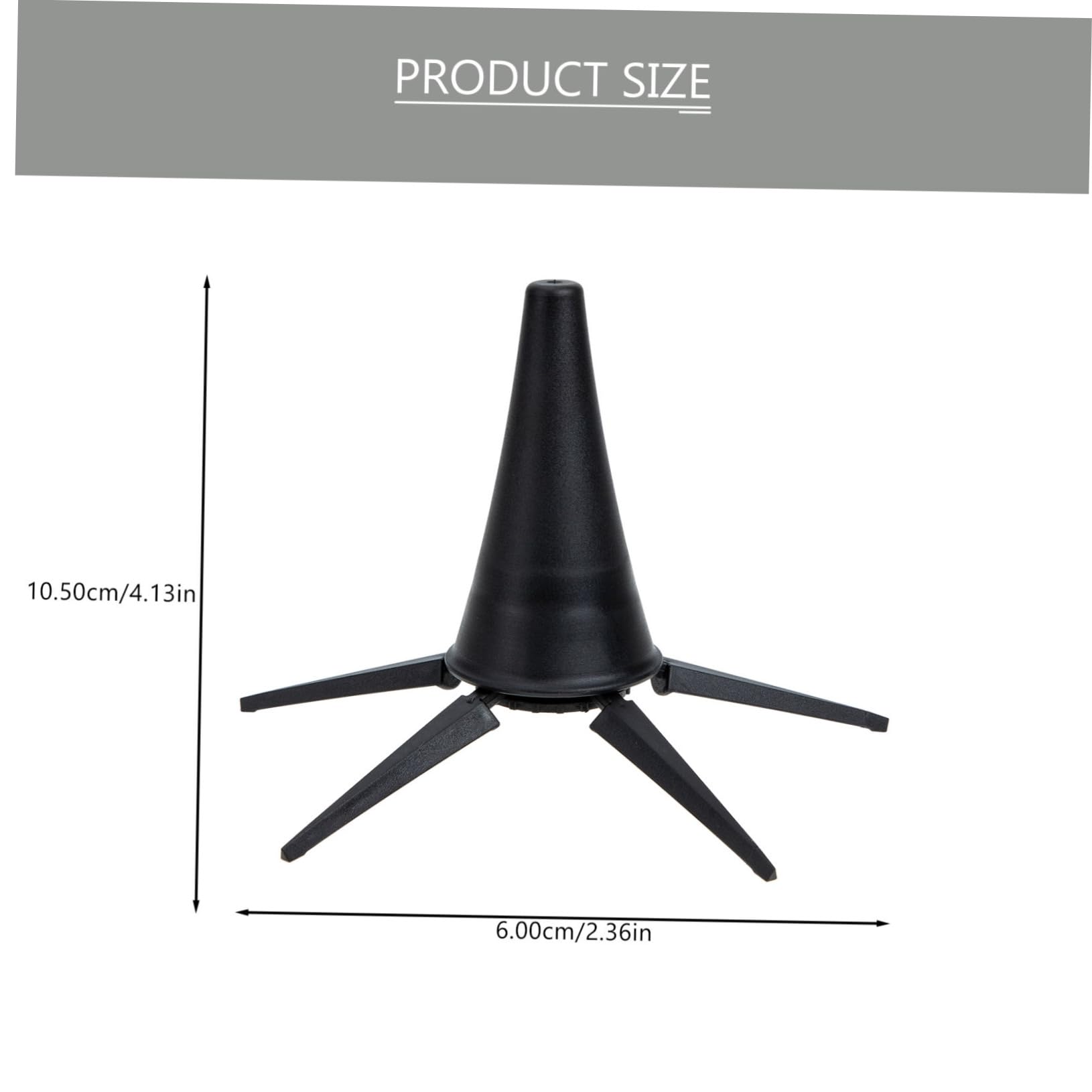 Supporto per Clarinetto Nero Portatile Design Pieghevole e Base a Cinque Gambe in Ferro e Abs per Protezione Strumenti Musica