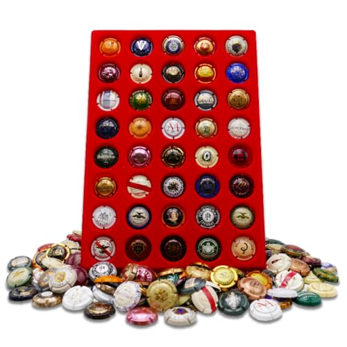 40 capsules de muselets de champagne uniques - Le coffret cadeau idéal pour placomusophile