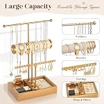 Jewelry Stand Holder Organizer – Valentines Day Gifts for Her, Women, Teen Girls, Daughter, Girlfriend, Sister, Mom, Her, Wife, Elegant Jewelry Tower for Necklace, Bracelet, Rings & Earring - Image 5