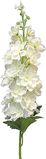 artplants.de Fleur Artificielle Delphinium JINGMUO, Blanc, 90 cm - Fleur sur Tige Artificielle