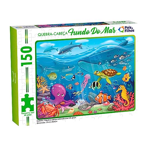 Pais & Filhos - Quebra-Cabeça Fundo Do Mar - 150Pçs