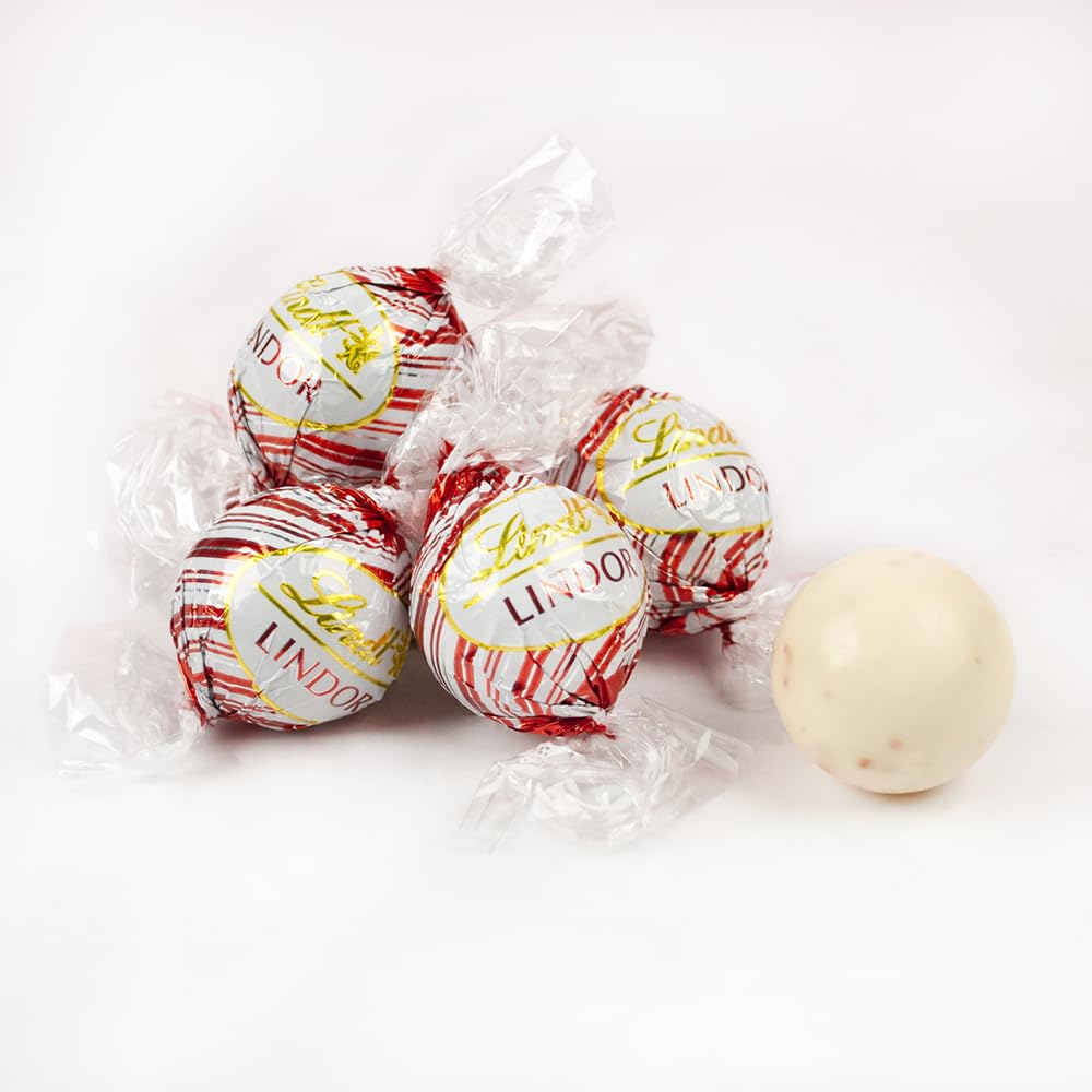 54 Pcs Christmas Candy White Chocolate Peppermint Truffles (24oz Bag)