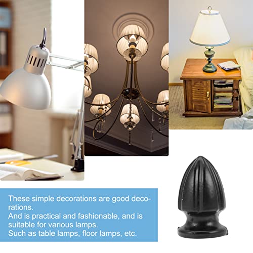 Lamp Cap Knob Finials Parts 2 Inch Lamp Finial Cap Knob Lamp Decoration Finial Knob Replacement For Floor Table Harps Lamp Shade, 4 Pack, Black #TOP5
