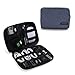 BAGSMART Small Travel Electronics Cable Organizer Bag for Hard Drives, Cables, Charger, Blue