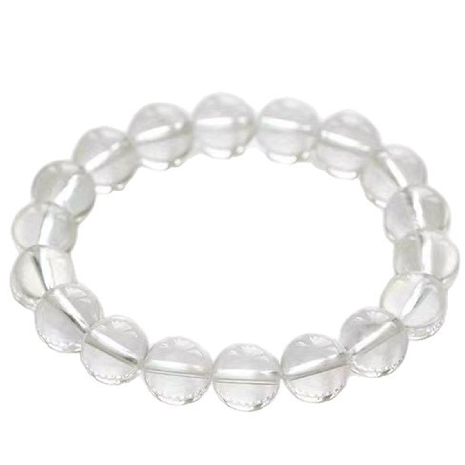 Pulsera de Cristal Transparente Blanco Natural con Piedras Preciosas elásticas Hecha a Mano, Cristal curativo, energía de Cuarzo, Chakras, joyería para Mujeres Hombres, cumpleaños,3a,10MM