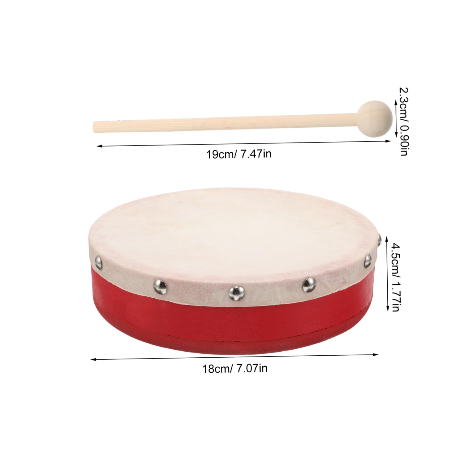 Instrumento Rojo Infantil de Madera y Metal de Percusión para Niños