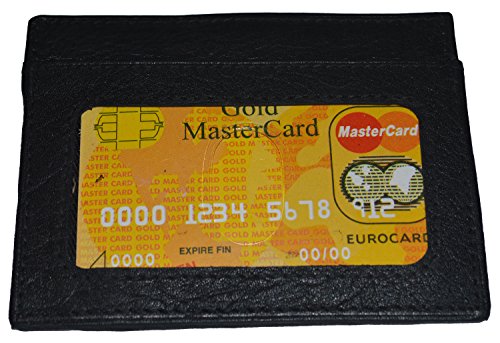 Leatherboss Metal Money Clip Wallet with Id Window - Black3