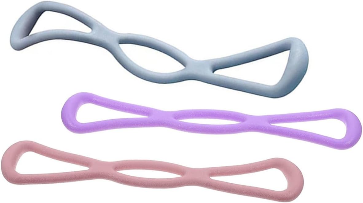 GANAZONO 3 bandas de resistencia TPR, correa elástica para yoga, entrenamiento de flexibilidad, pilates, gimnasio en casa, fitness, 3 unidades