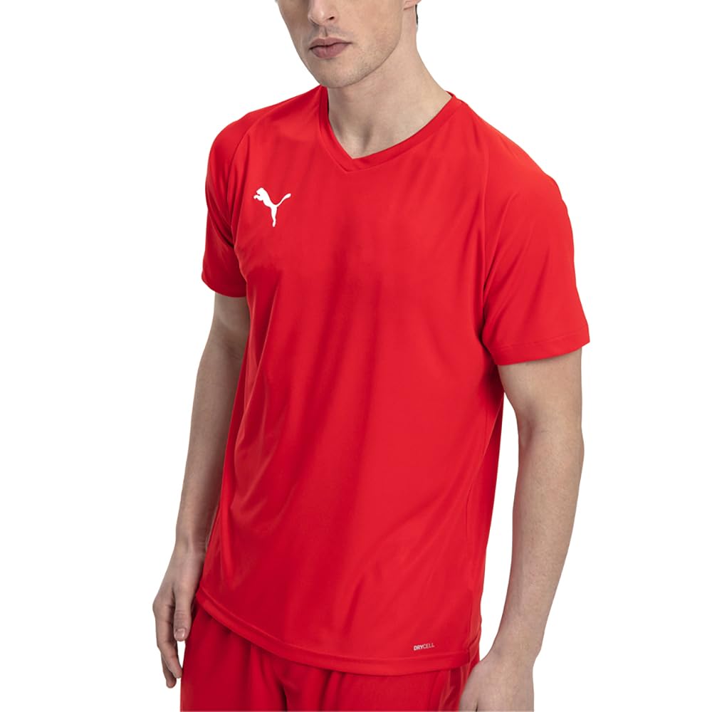puma mens liga core jersey blackpuma white large one size