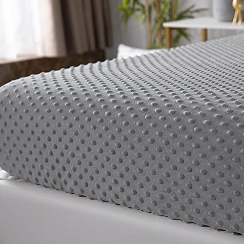 Velvet Fitted Sheet Queen Size, Luxury Super Soft Cozy Comfy Flannel Doudou Bed Sheets With 15'' Deep Pocket, 1 Pack (Gray, Twin) #TOP5
