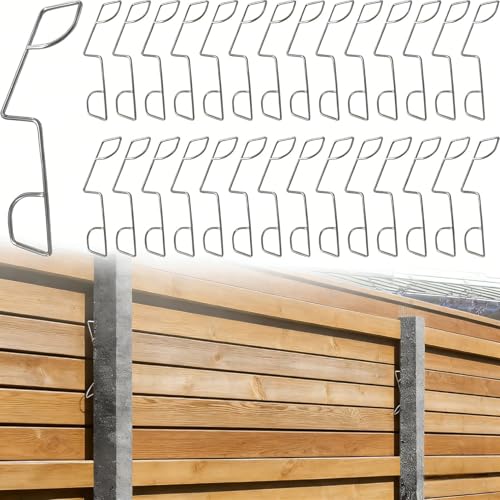 50 Pcs Fence Panel Clips Heavy Duty Fence Wedges to Stop Rattling and Banging Durable Stainless Steel Grips for Secure Garden Fences