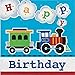Produktbild Creative Converting All Aboard Blue Boys Happy Birthday Party Lunch Servietten, 16,5 x 16,5 cm, mehrfarbig