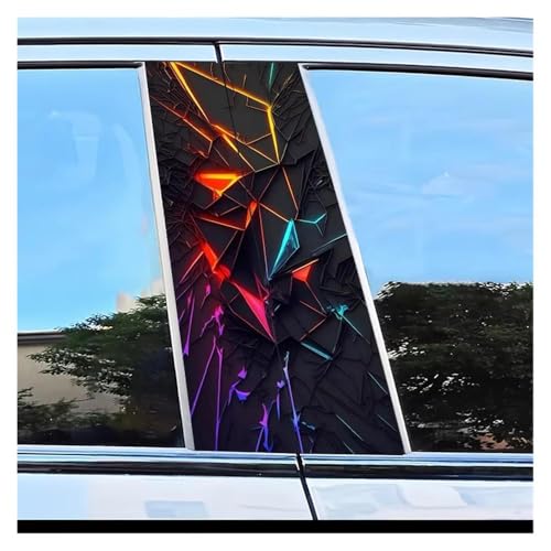 Décoration de pilier de porte de voiture néon cassé pour un look urbain unique