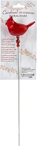 Miniatura 2 de Ganz Cardinal of Comfort - Estaca floral, 3 pulgadas de ancho x 12 pulgadas de largo, color rojo
