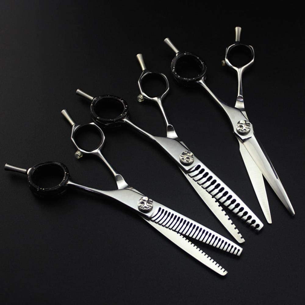 Ciseaux de Coiffure Professionnels 440c de 15 cm (6 Pouces) pour effilage bilatéral, destinés à la Coiffure et au barbier.