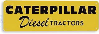 Tinworld Tin Sign: Caterpillar Diesel Tractors Garage Farm Equipment Tractor Shop Metal Decor B809