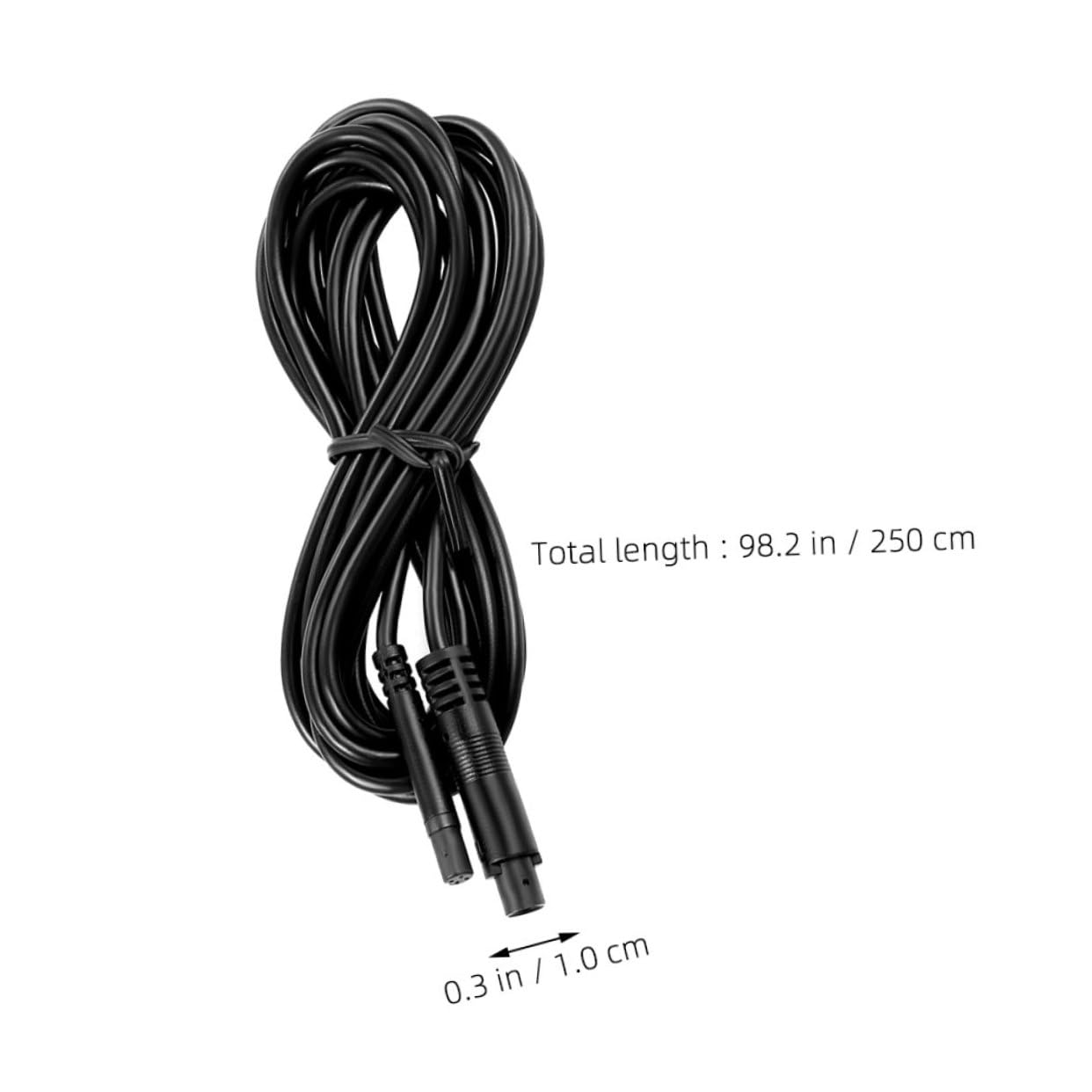 DOITOOL Backup Camera Extension Cord 4pcs Dash Cam Extension Cable for Car Solid Automotive Accessory Cable