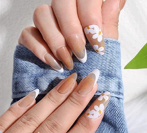 The Canvas Arts Manicure Fake Nails BKS-1167 Mate Flower Touch (Multicolored)