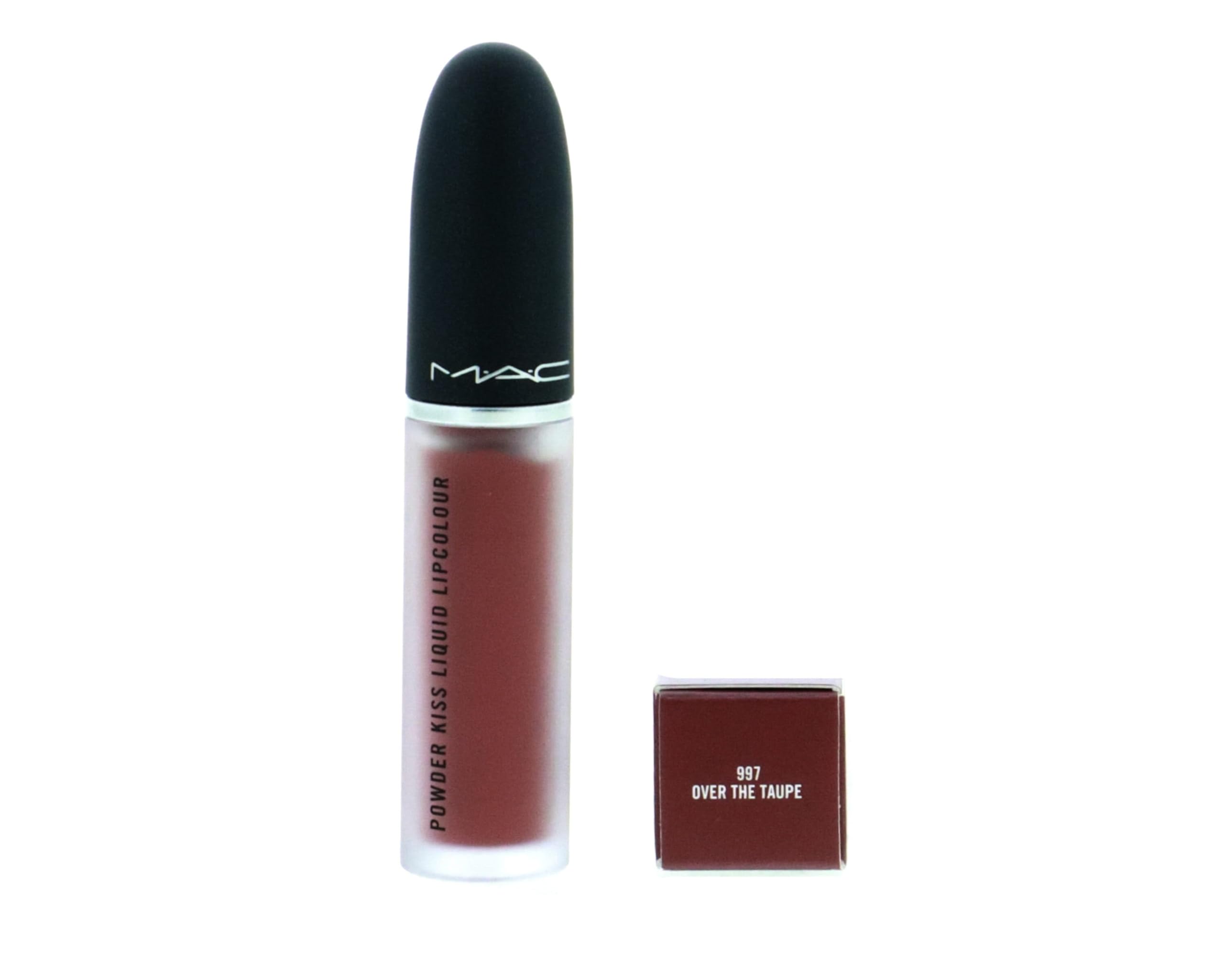 Amazon.com: MAC Powder Kiss Liquid Lipcolour Over The Taupe