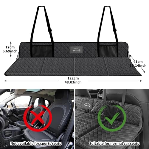 ONTYZZ Car Rear Seat Mattress Extension Plate with Artificial Leathers Foldable Portable Mattress for Sleeping Auto Back Seat Extender Increase Trunk and Vehicles Bed Camping Space for Model3/Y/S by ONTYZZ - Image 2