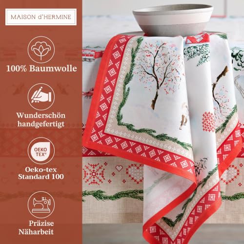 Maison d'Hermine Stoffservietten 100% Baumwolle (45 cm x 45cm, 4er-Set) – Ansicht 2