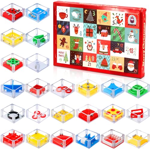 Sumind 24 Days Advent Calendar Maze Puzzle Box Christmas Countdown