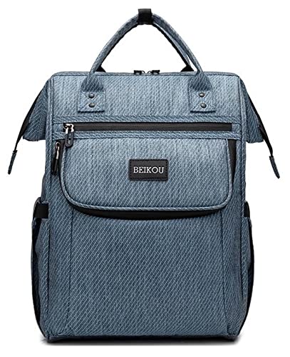SwooK Oxford Material Large Mummy Mommy Baby Diaper Bag BagPack Backpack Multi-Function Baby Diaper Backpack Nappy Bags Mom Dad Travel Backpack Baby Diaper Bag Bags (Light Blue)-image-17